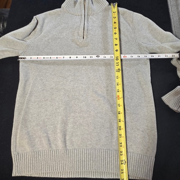 Hope & Henry 1/4 Zip Sweater Burgundy 100% Organic Cotton Medium Preppy Posh - Picture 5 of 11